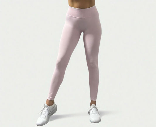 White Line Scrunch Leggings "Baby Rosa"
