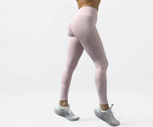 White Line Scrunch Leggings "Baby Rosa"