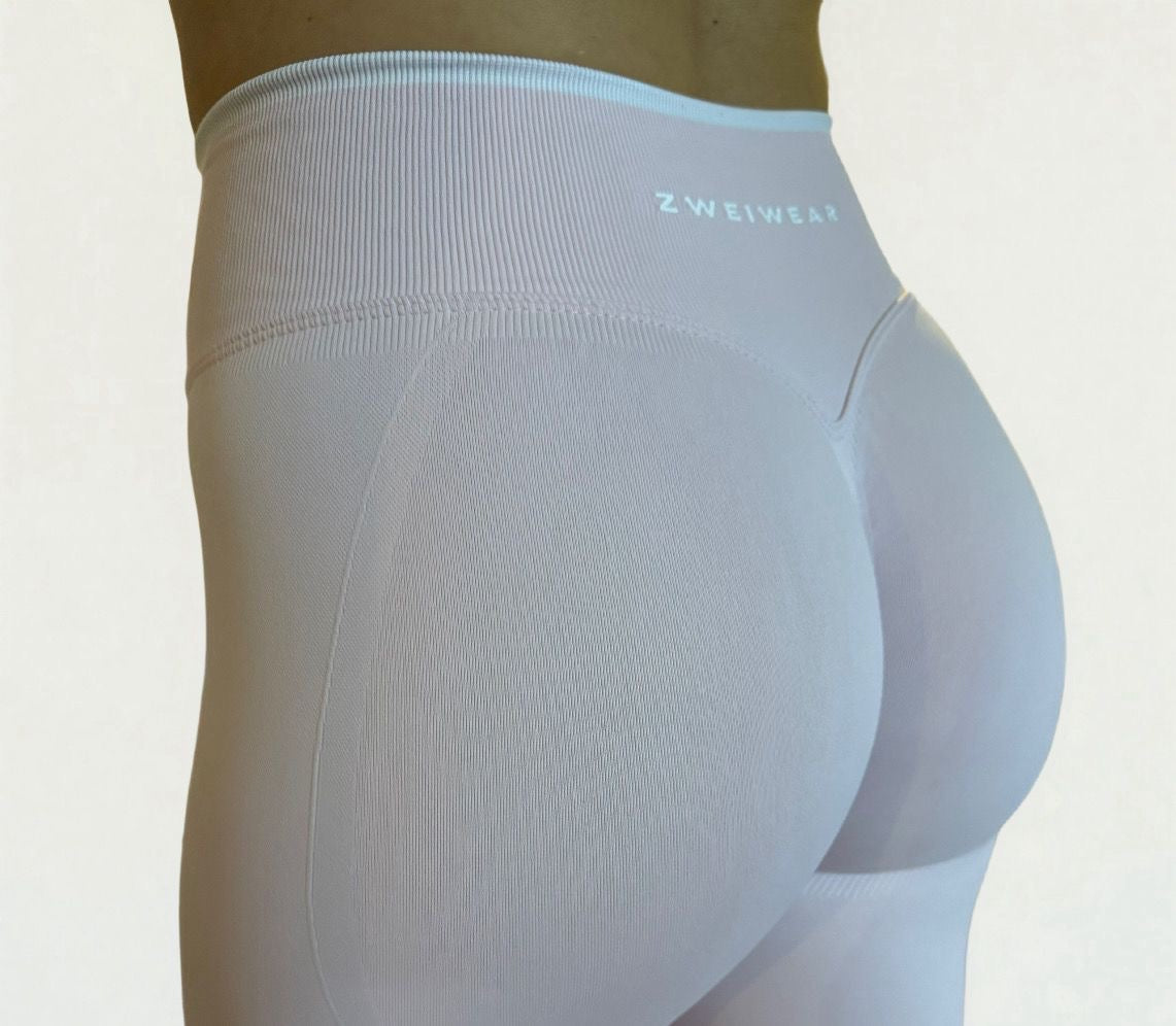White Line Scrunch Leggings "Baby Rosa"